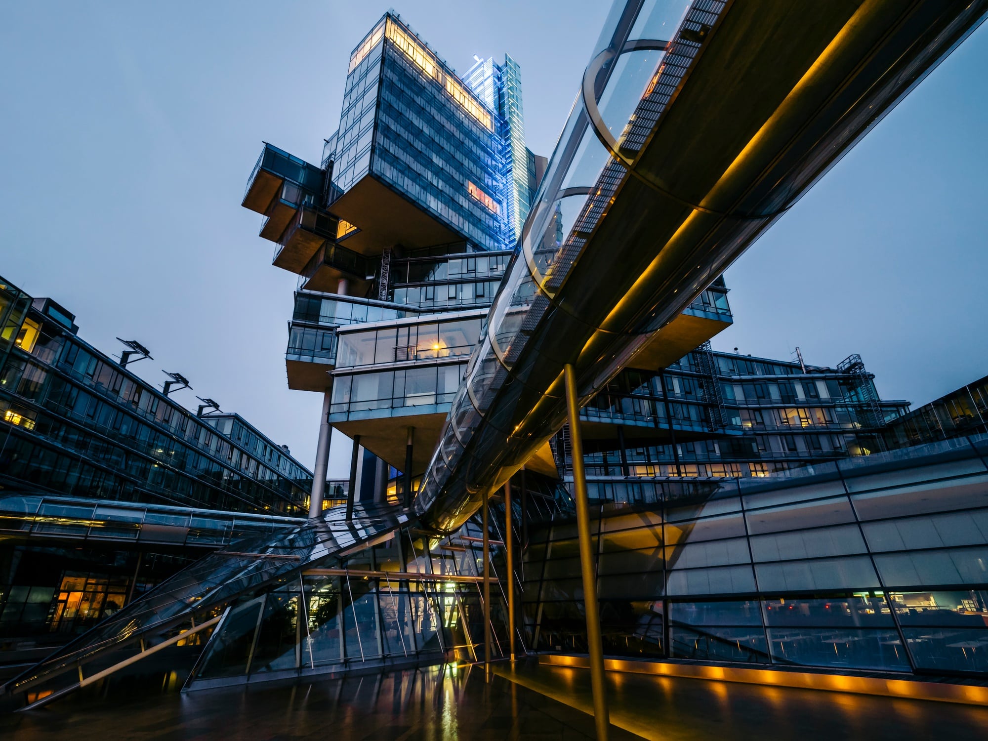 Germany, Hannover, Futuristic architecture of Nord LB building